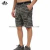 Wholesale Factory Custom 100% Nylon Camo Print Cargo Shorts Belt Loop Waistband Style Men Cargo Shorts