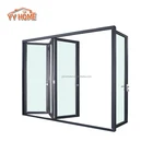 Shanghai manufacturer double glass acrylic magnet folding doors panel comply with as1288