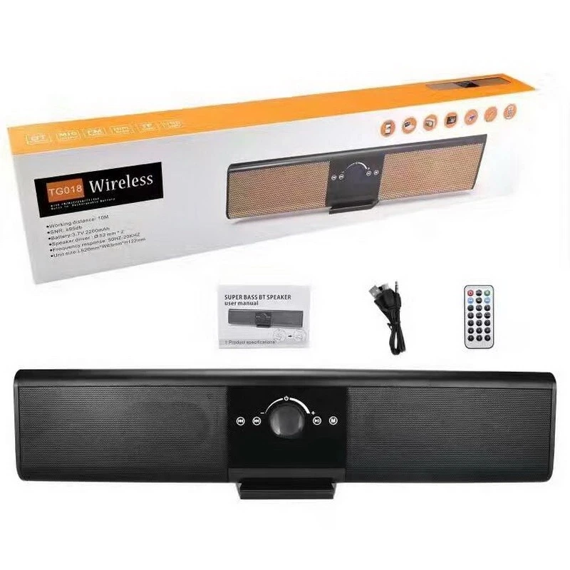 TG-018 Hot 3D Stereo wireless speaker 2019 Soundbar with Remote Controller Radio FM TF USB MP3 Music Player home theater - ANKUX.COM