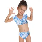 Colorful 2 Pcs Children Swimsuit Mini Micro Bikini Swimwear Australia Kids Litter Girls Crochet Dress Baby Swimsuit