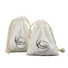 hemp small gift cosmetic makeup canvas cotton drawstring bag