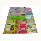 China factory promotional product waterproof colorful foldable pp woven seaside beach mat for outdoor picnic
