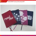 Quality custom cotton baby book cover with emboridery logo