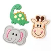 Eco Sew On Applique Felt Fabric Embroidery Cute Cartoon Animal Logo Labels Patches for Kids and Baby