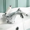 Traditional Chrome Basin Mixer Tap Monobloc Bathroom Sink Lever Faucet