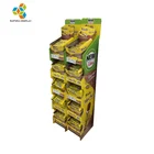 5 Tiers Flat Pack Display Shipper Stand Small Corrugated Pallet Cardboard Pos Display Rack For Nuts