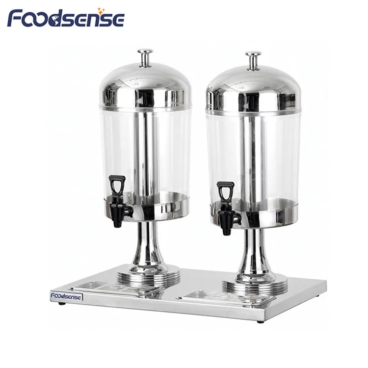 China Professional 12 Months Warranty Stainless Steel 2*8L Cooler Fruit Juice Dispenser