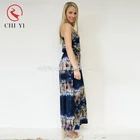 Custom evening party baju kaftan caftans de soie sleeveless beautiful printing women long maxi beach dress caftan en gros abaya