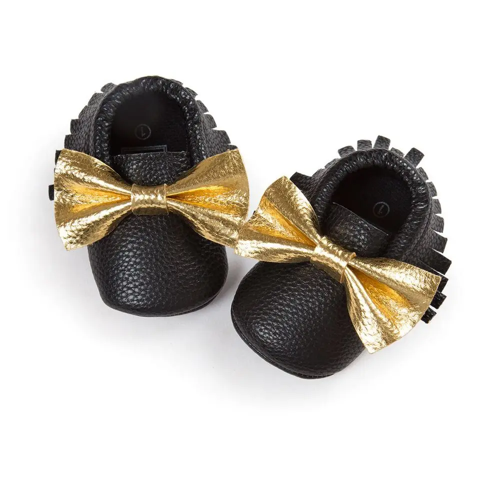 The same paragraph seven! Color bowknot tassel soft bottom shoes baby shoes mens age 0217
