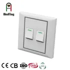 Ce Switches House Electric CE SAA CCC 10A 250V Plastic White 2 Double Gang 1 2 Way House Electric Switches