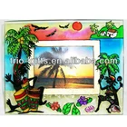 Rasta man design stained glass picture frame