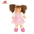 Dolls Line LE-D446 Little Fat Stuffed Plush Pink Walking Dolls With Line Hair
