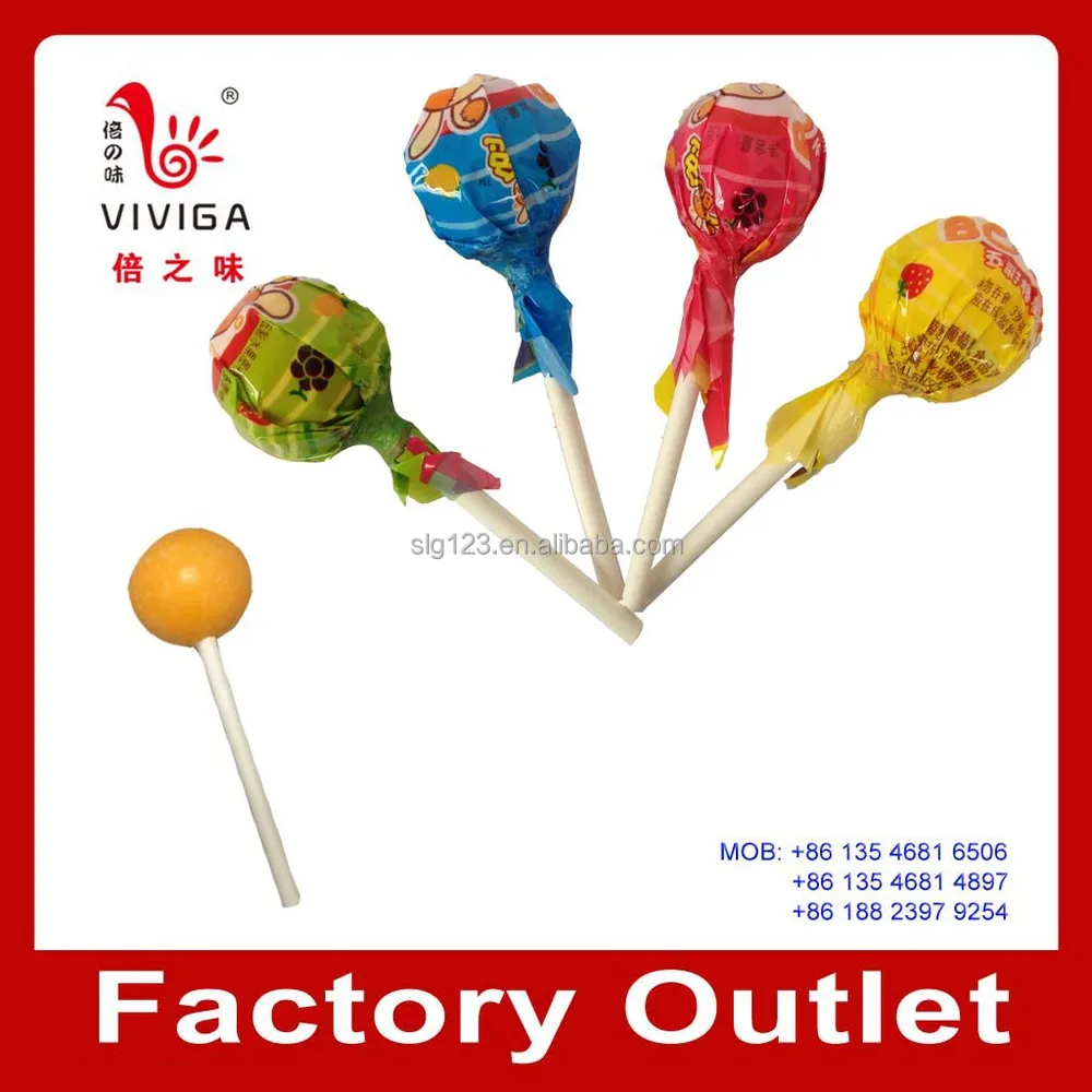 Fruity Lollipop With Bubble Gum Inside/ Bubble Gum Lollipop Buy