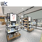 Elegent Beauty Store Display Design, White Makeup Reception Desk Beauty Salon