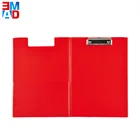 Office FC size paper PVC double sided clipboard folding clip boards with storage