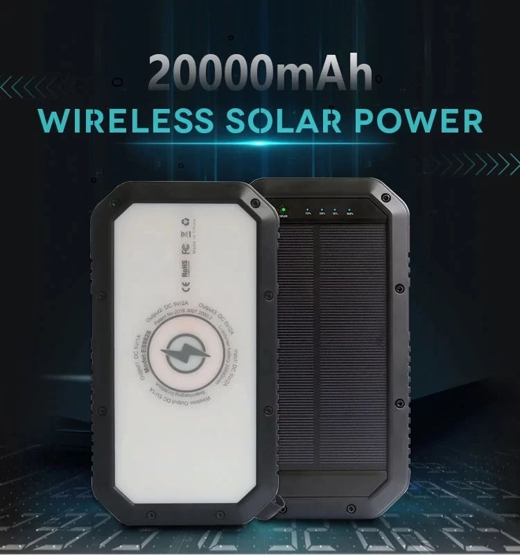 Waterproof Travel Powerbanks USB Solar Wireless Mobile Phone Charger For iPhone 8 X - ANKUX.COM