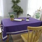 Organic Cotton Pure Purple Tablecloth Banquet Wedding