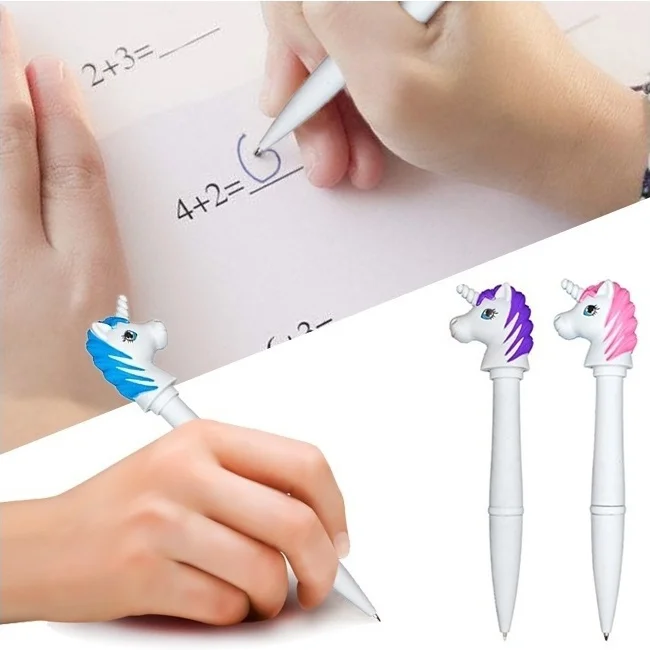 3pcs-lot-Novelty-Cute-Unicorn-Head-Torch-Pen-Flashlight-Sound-Ballpoint-Pen-Office-Student-Supplies-Children (1)