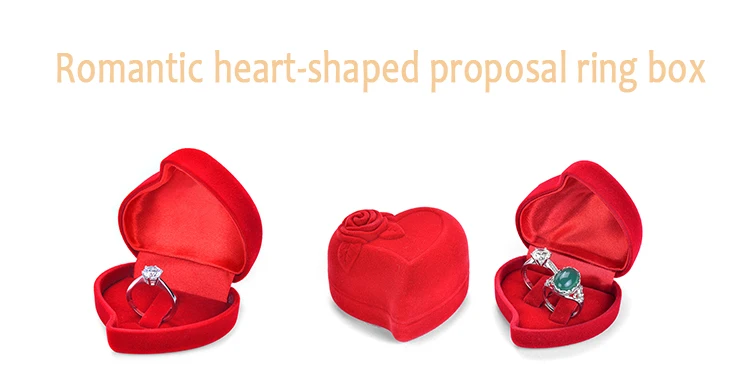 heart shaped jewelry ring necklace packaging box     usage: gift