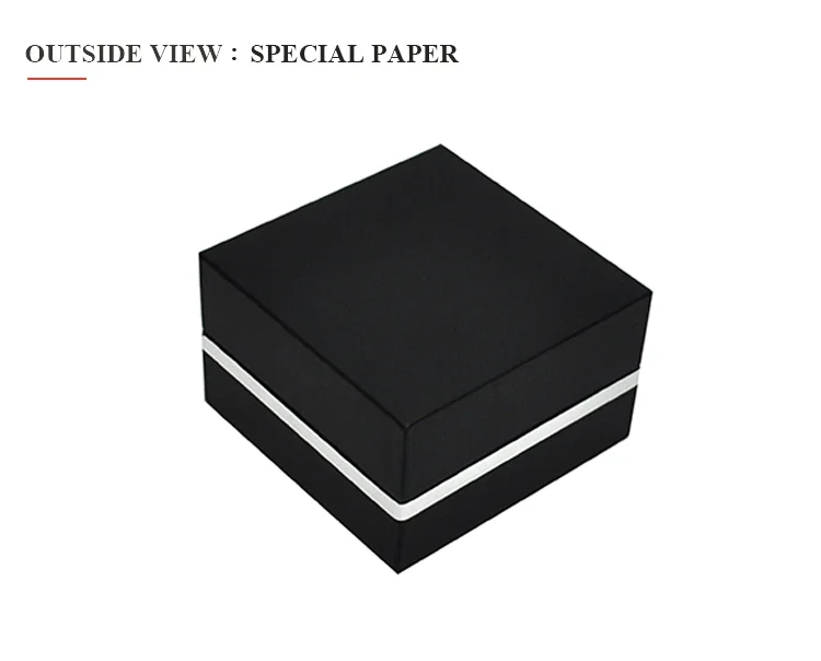high end luxury black cardboard single watch packaging gift box