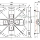 Ventilation Fan Type 12 inch solar powered wall exhaust fan