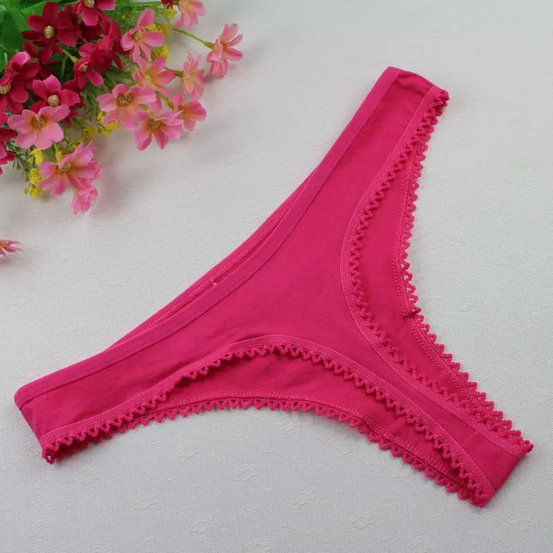 Stock Women underwear decorative border Head printing bragas thongs String Wholesale Cotton women's Sey Panties Sey Underwear Br