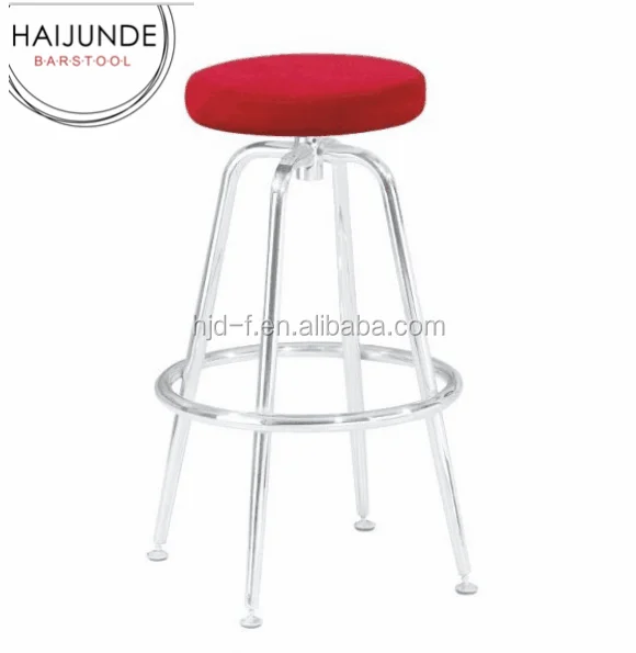Soda Caps pu /fabric bar stool with chrome four legs
