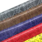 synthetic polyester pu pattern snake skin snakeskin custom embossed printed leather fabric price stock lot for garments
