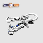 Good price 1.5" hard enamel silver plated-customized shape enamel metal aluminum keychain