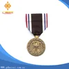 Custom design engrave eagle make metal medal with ribbon