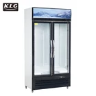 LC/S 1000HK used glass door display freezers drink cake drug fridge Upright Commercial Double Glass Door cooler