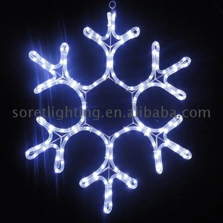 Motif rope light snowflake