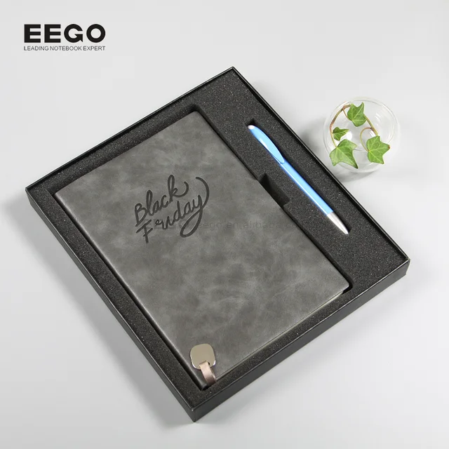2018 office gift a5 pu leather business portfolio book printing
