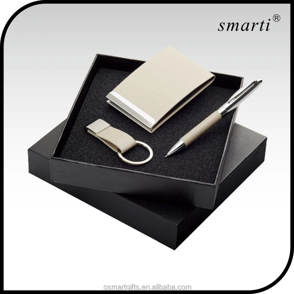 promotional office business men wowen pen credit card holder key