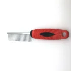 Professional Grade Coarse Teeth Pet Dog Animal Grooming Comb With Soft Anti Slip Rubber Handle