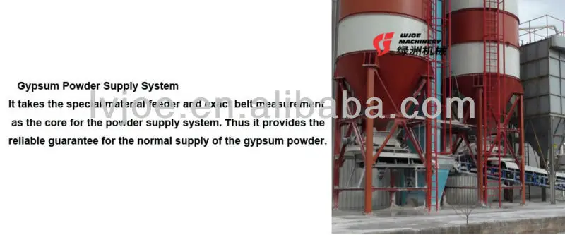 Adopted the carbon steel and low alloy steel plates paper faced gypsum board prodution line with Germany technology