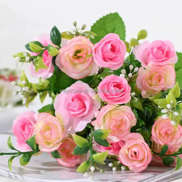 wholesale real touch silk flowers,artificial velvet rose flower