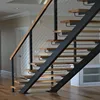Carbon Steel Stainless Glass Straight Staircase Price Stairs