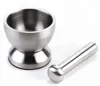 Hot Selling Grinding Crush Stainless Steel Pestle and Mortar For Pepper Grind Spice and Nuts