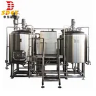 SUS304 Steam Heating Two Vessels 1000L Beer Brewing Equipment