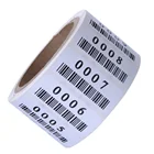 Custom Adhesive Blank White Price Sticker Anti Theft Product Variable Print Data Paper Roll Barcode Label