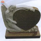 Angel wings granite tombstone design