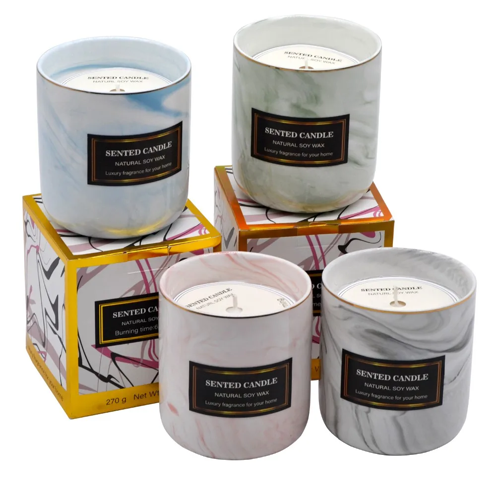 custom private ceramic cup soy wax scented candle