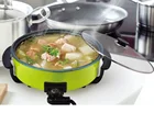 Multifunction round non-stick coating electric pizza oven with auto-thermostat control for pizza cooking