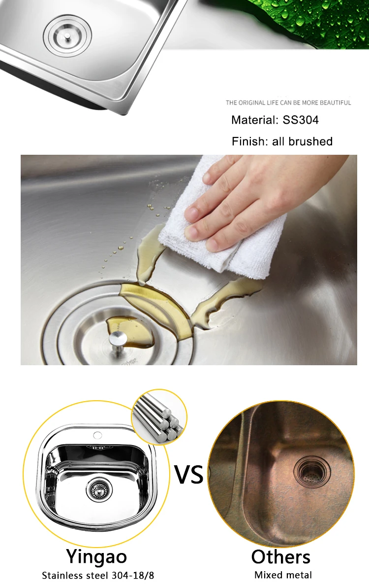 New Styles High Quality Standard Stainless Steel 304 Restaurant Fancy Kitchen Sink