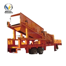 2018 China mobile crushing plant, Mobile Stone Crusher with tyre type