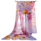 custom digital printed flower printing shawl plain square silk chiffon scarf women