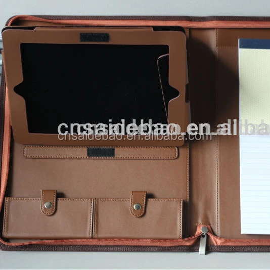 document holder A4 portfolio with ipad case for business meeting