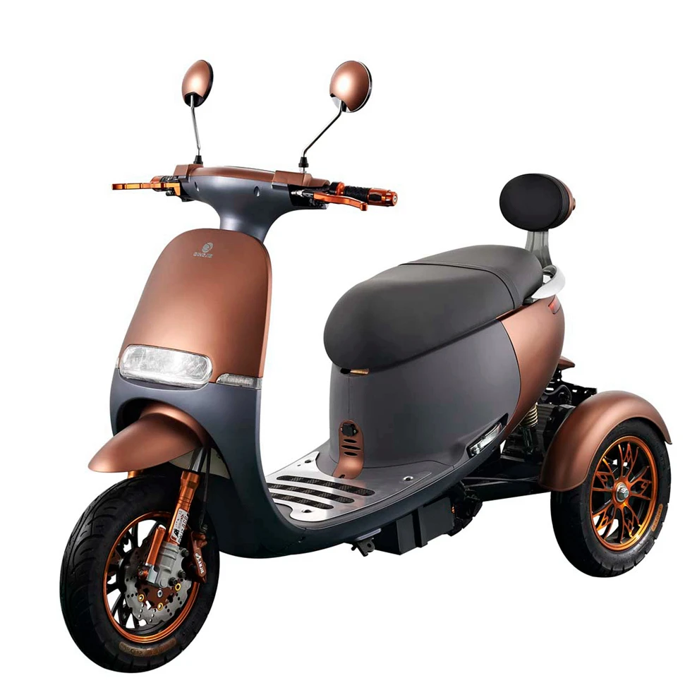 Yeni salyangoz şekli vespa 50cc elektrikli scooter 3 tekerlekli motosiklet