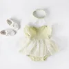Hot Sale Newborn Infant Clothes Baby Girl Romper Short Sleeve Skirt Lace Dress + Headband Outfits Set